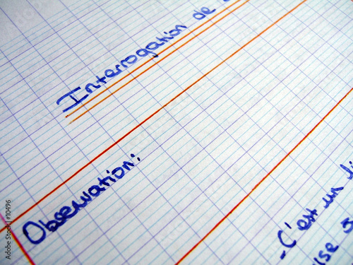 copie de collégien