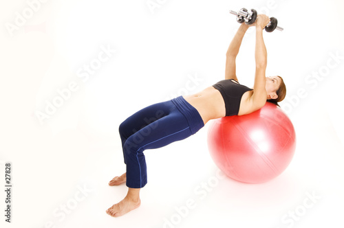 fitball dumbbell flyes