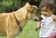 infant and dog