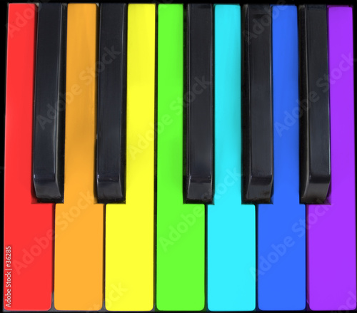 Photo: keyboard in rainbow keyboard in rainbow
