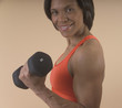 woman lifting weights