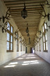 corridor displaying hunting trophys