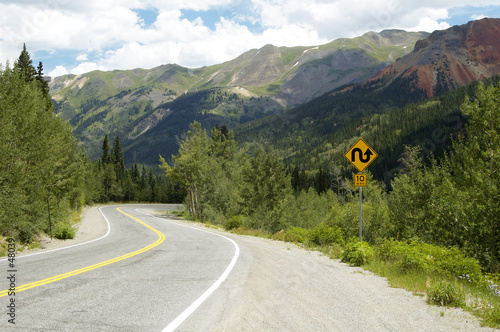 Photo: scenic mountain highway scenic mountain highway