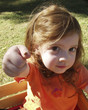 girl with a ladybug