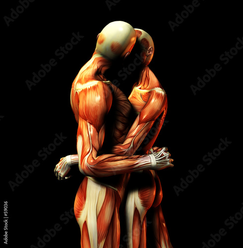 kissing couple wallpaper. muscular kissing couple