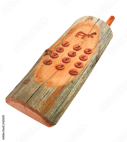 wooden phone