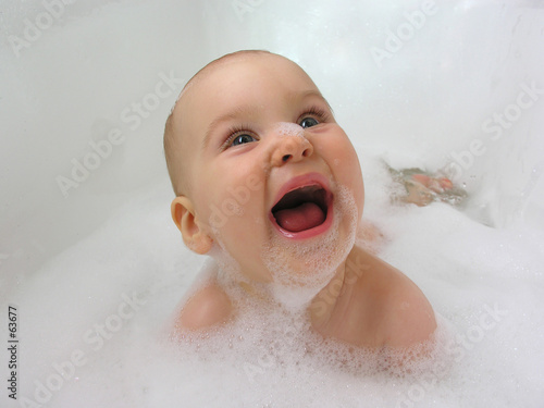 Photo: smile baby in bath smile baby in bath