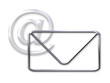 envelope and mail  (@) symbol