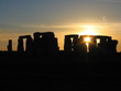 sunset over stonehenge