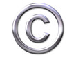 copyright – silver bevel - symbol