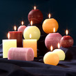 ambiance bougies sur fond noir