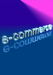 e-commerce on blue
