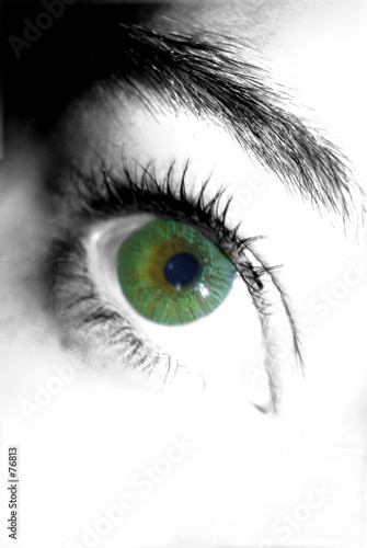 mon oeil en vert