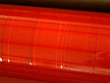 red ink roller on printing machine