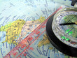 compass on map