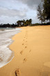 footprints on a beach