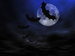 halloween background, flying bats