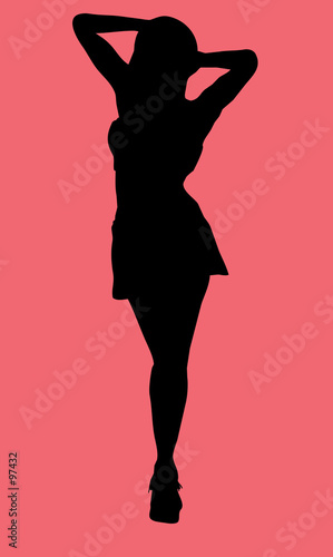 female silhouette with clipping path female silhouette with clipping path