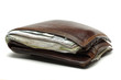 old wallet with useless papers old wallet with useless papers