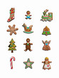 collection of christmas cookies. collection of christmas cookies.