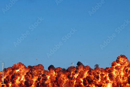 fiery explosion