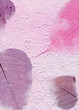 texture series - purple paper with leaves