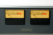 stereo audio level meters