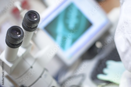 micrscope and computer