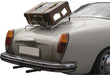back of a vincent volkswagen with an old case