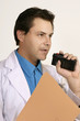 doctor or researcher dictating