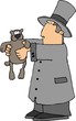 man holding a groundhog man holding a groundhog
