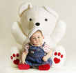 Foto: baby with white teddy baby with white teddy