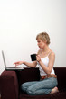 beauty woman with laptop