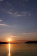 sunset in zimbabwe over zambezi river