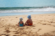 childrens in the beach