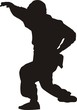 jiu-jitsu fighter silhouette