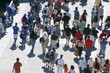 walking crowd