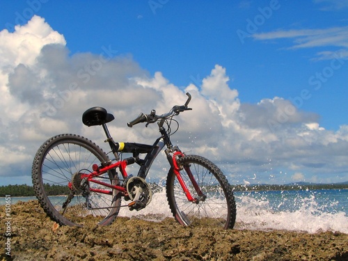 mountain-bike on beach mountain-bike on beach