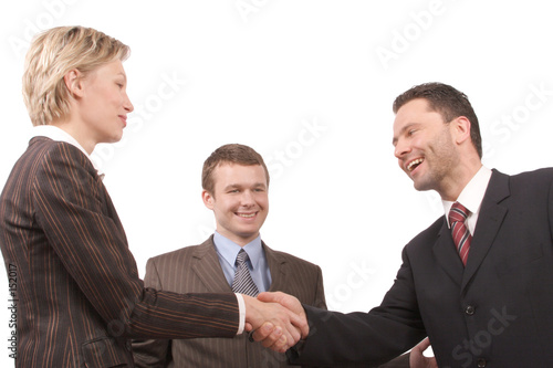 group of  3 busisness people - man and woman hand
