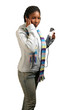 listening w/ clipping path