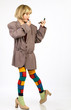 funny fashionable little girl.