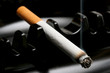 cigarette smoking in ashtray