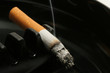 cigarette in ashtray