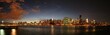 manhattan skyline after sunset