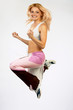 jumping woman.