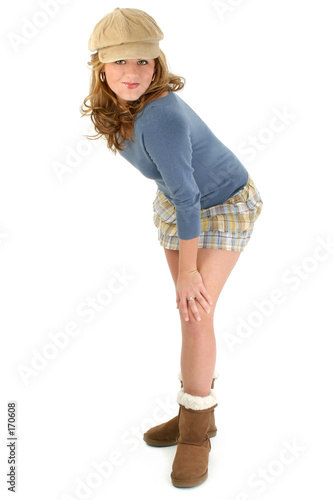 beautiful young girl in mini skirt and sweater beautiful young girl in mini skirt and sweater