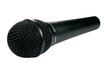 isolated black microphone