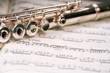 flute across a musical score