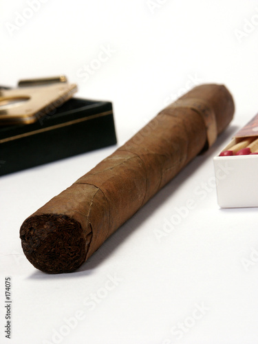 a cigar on white background