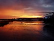 sunset on airfield